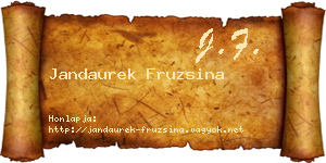 Jandaurek Fruzsina névjegykártya